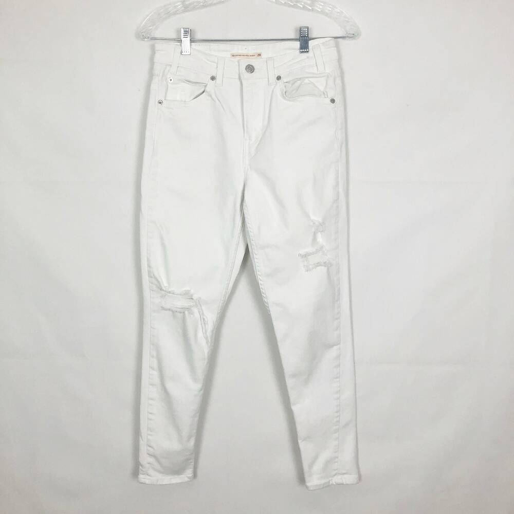 Levi's 721 Vintage High-Rise Skinny Ankle White Jeans Size 28
